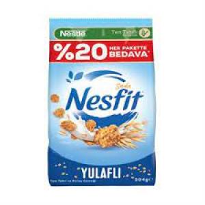 Nestle Nesfit Sade Yulaflı Tam Tahıl ve Pirinç Gevreği 504 g